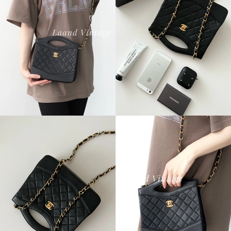 Chanel • Mini 31 Bag 經典黑金羊皮鏈條包-2