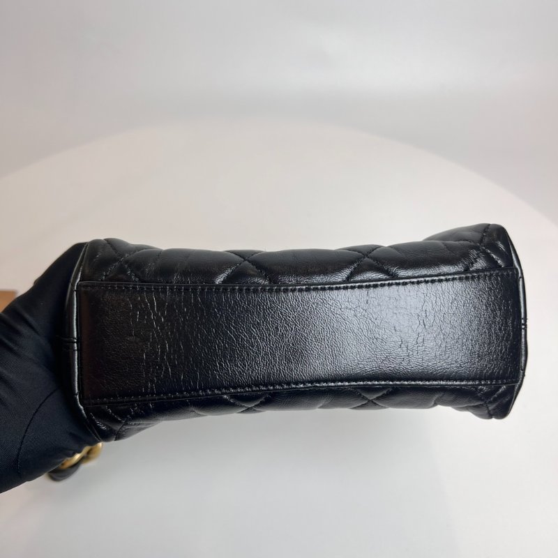 CHANEL HOBO鏈條肩背黑金AS4922/晶片款-4