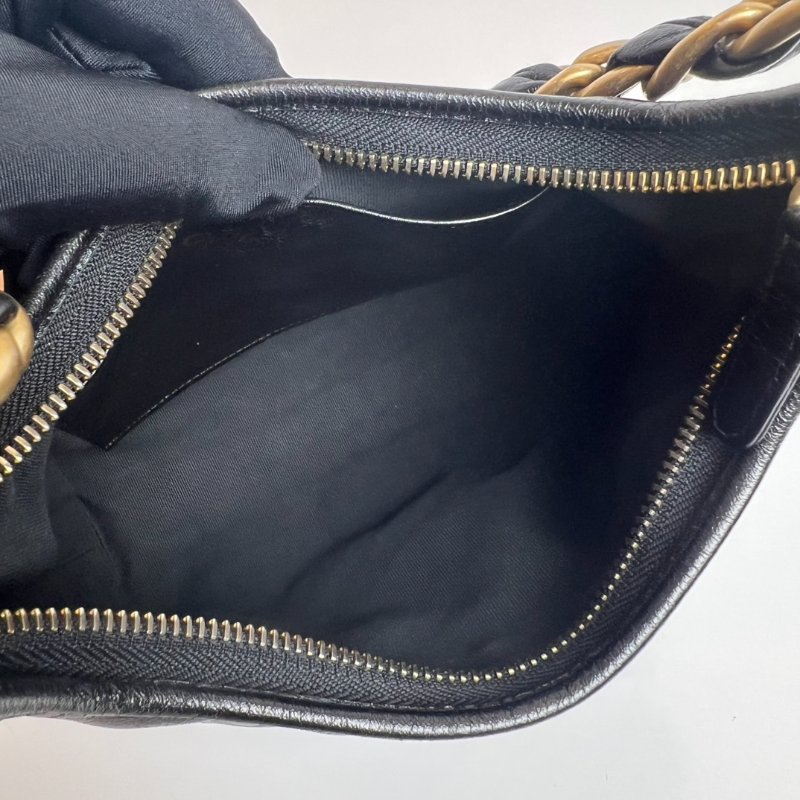 CHANEL HOBO鏈條肩背黑金AS4922/晶片款-5