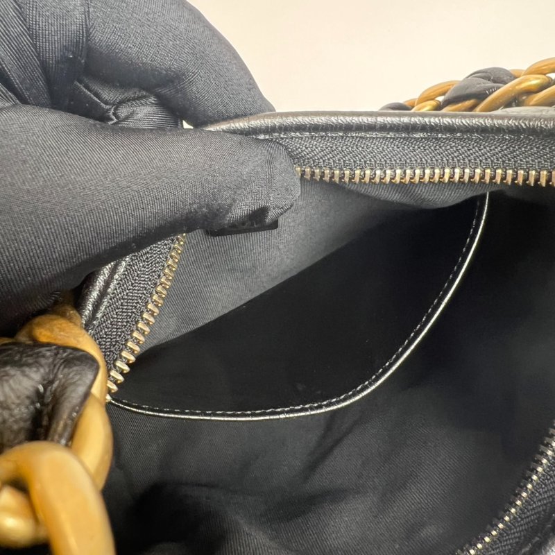 CHANEL HOBO鏈條肩背黑金AS4922/晶片款-6