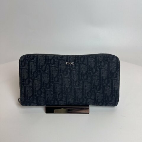 DIOR 黑老花ㄇ拉長夾