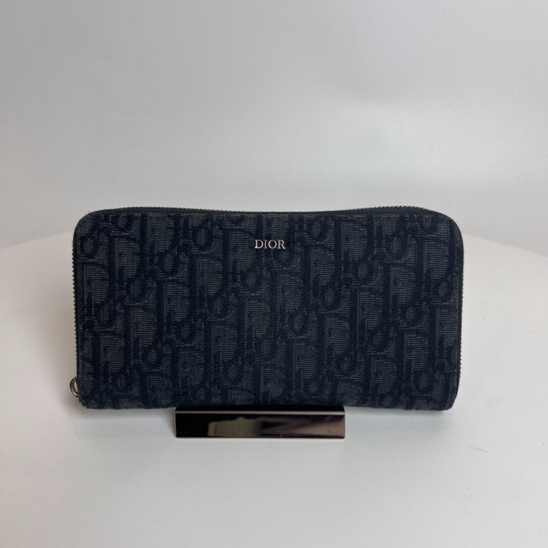 DIOR 黑老花ㄇ拉長夾-0