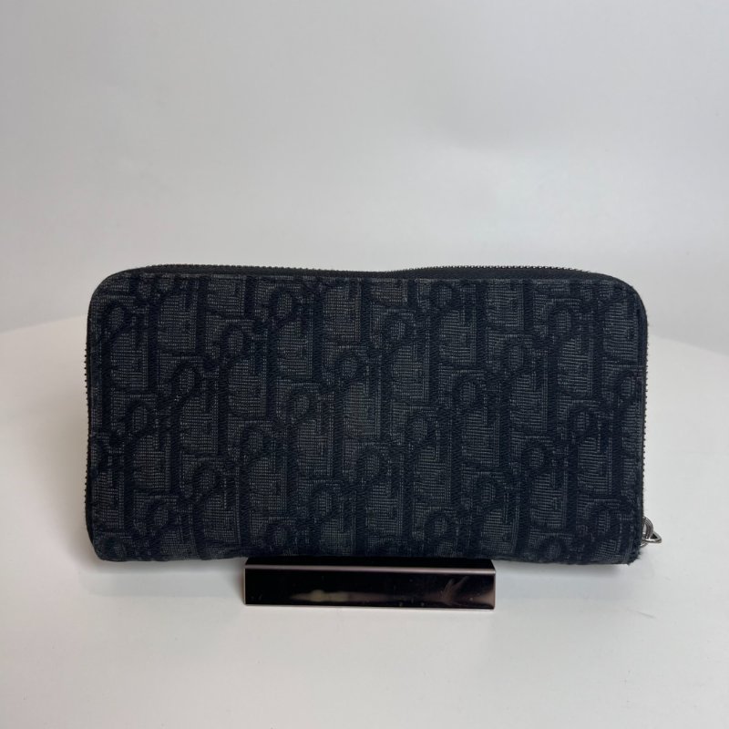 DIOR 黑老花ㄇ拉長夾-1