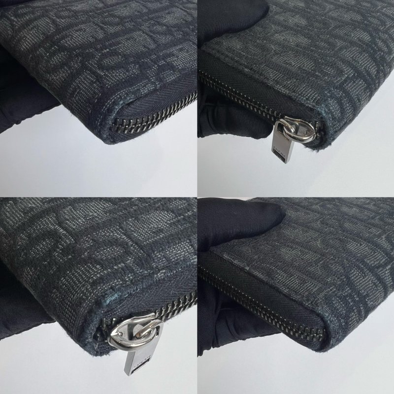 DIOR 黑老花ㄇ拉長夾-9