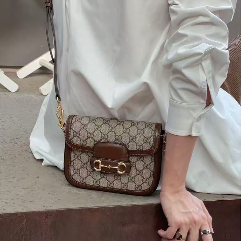 🔥新到:Gucci / 古馳Horsebit馬鞍包1955 肩斜背包,尺寸20*5*15-1
