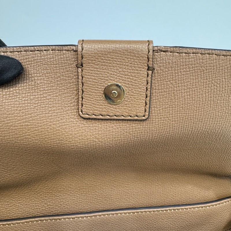 Burberry深沙色牛皮拼格紋手提斜背包40611731-10