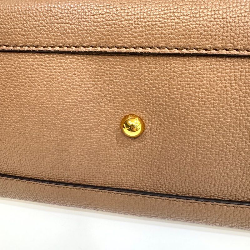 Burberry深沙色牛皮拼格紋手提斜背包40611731-14