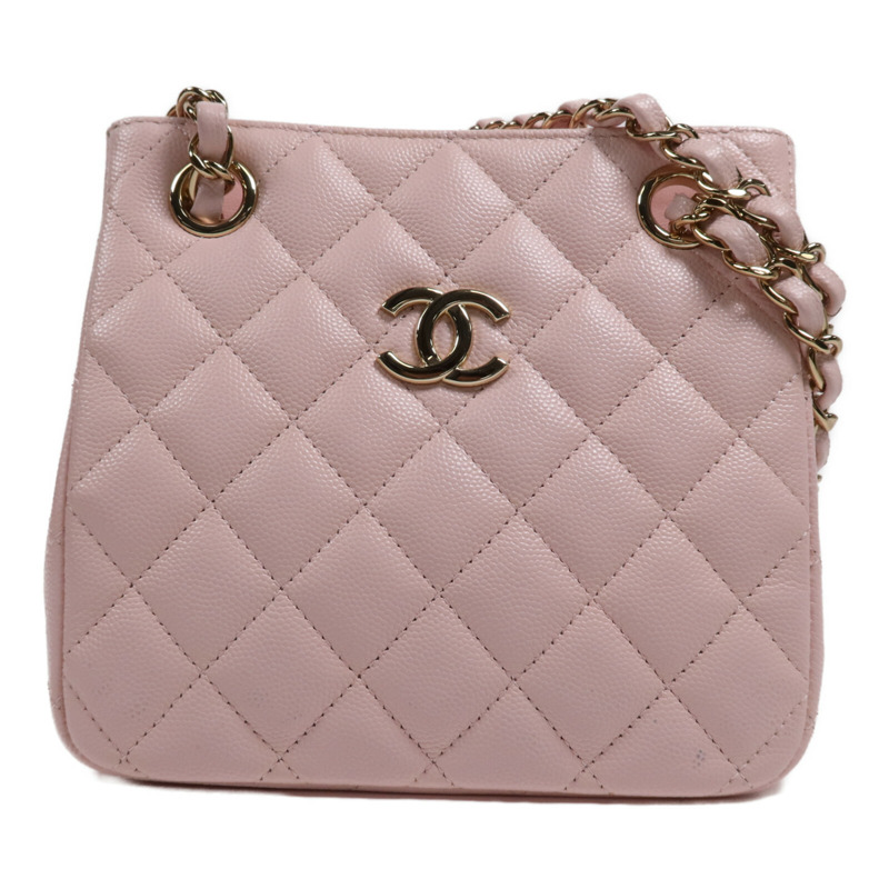 CHANEL 牛皮皮革Shoulder Bag金扣鏈帶肩背袋-0