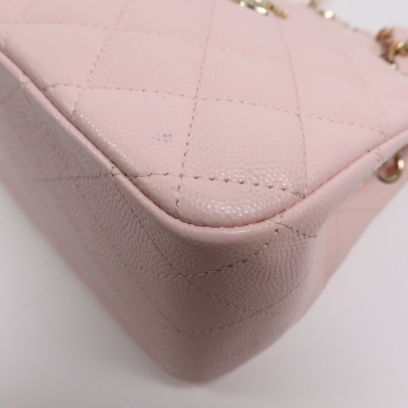 CHANEL 牛皮皮革Shoulder Bag金扣鏈帶肩背袋-4