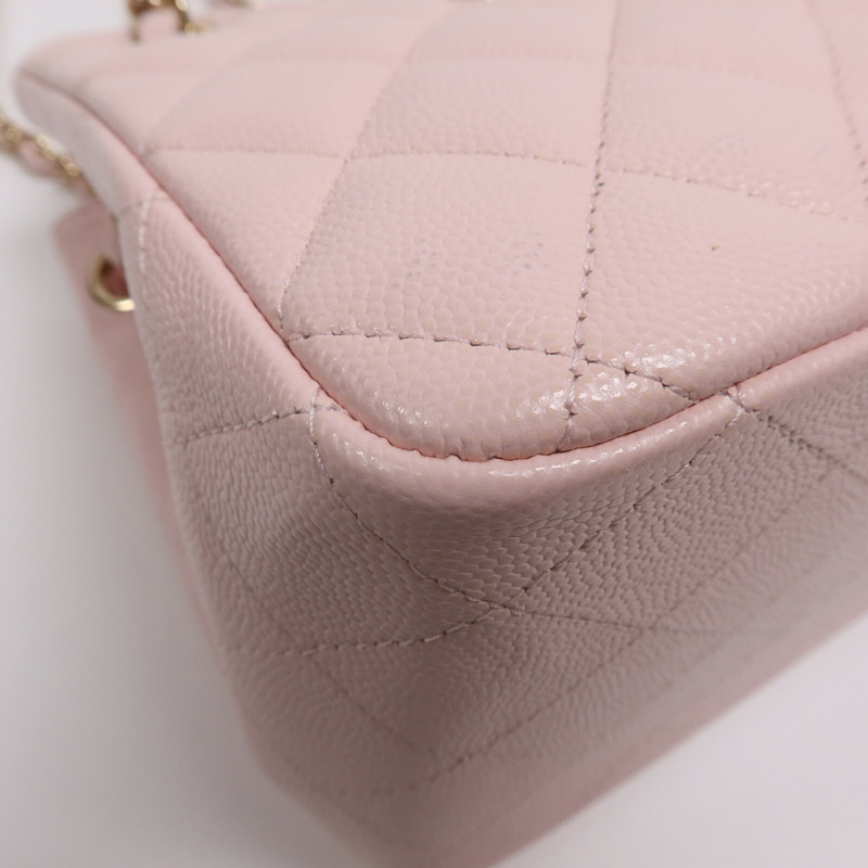 CHANEL 牛皮皮革Shoulder Bag金扣鏈帶肩背袋-5