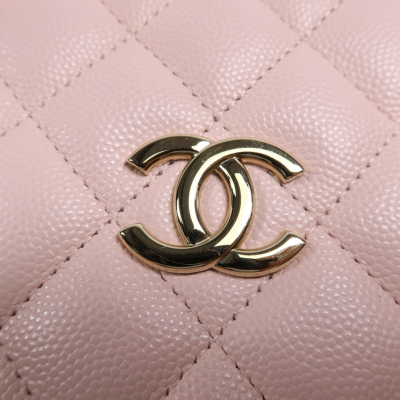 CHANEL 牛皮皮革Shoulder Bag金扣鏈帶肩背袋-11
