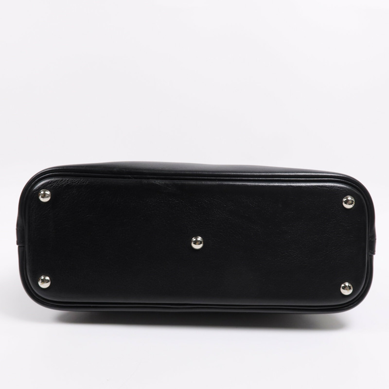 HERMES Swift皮革Bolide 27銀扣手挽肩背兩用袋Noir-3