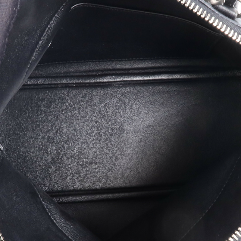 HERMES Swift皮革Bolide 27銀扣手挽肩背兩用袋Noir-12