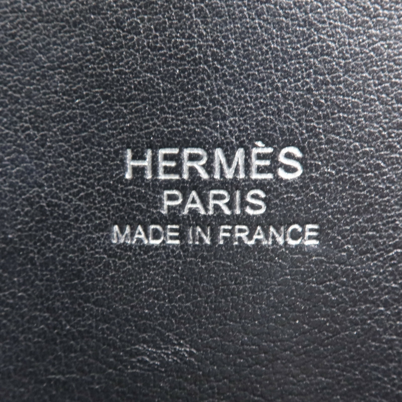HERMES Swift皮革Bolide 27銀扣手挽肩背兩用袋Noir-13