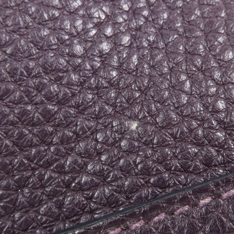 HERMES Clemence皮革Lindy 30銀扣手挽肩背兩用袋Raisin-10