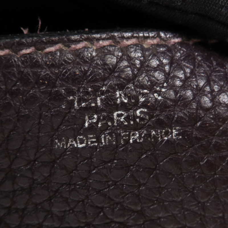 HERMES Clemence皮革Lindy 30銀扣手挽肩背兩用袋Raisin-14
