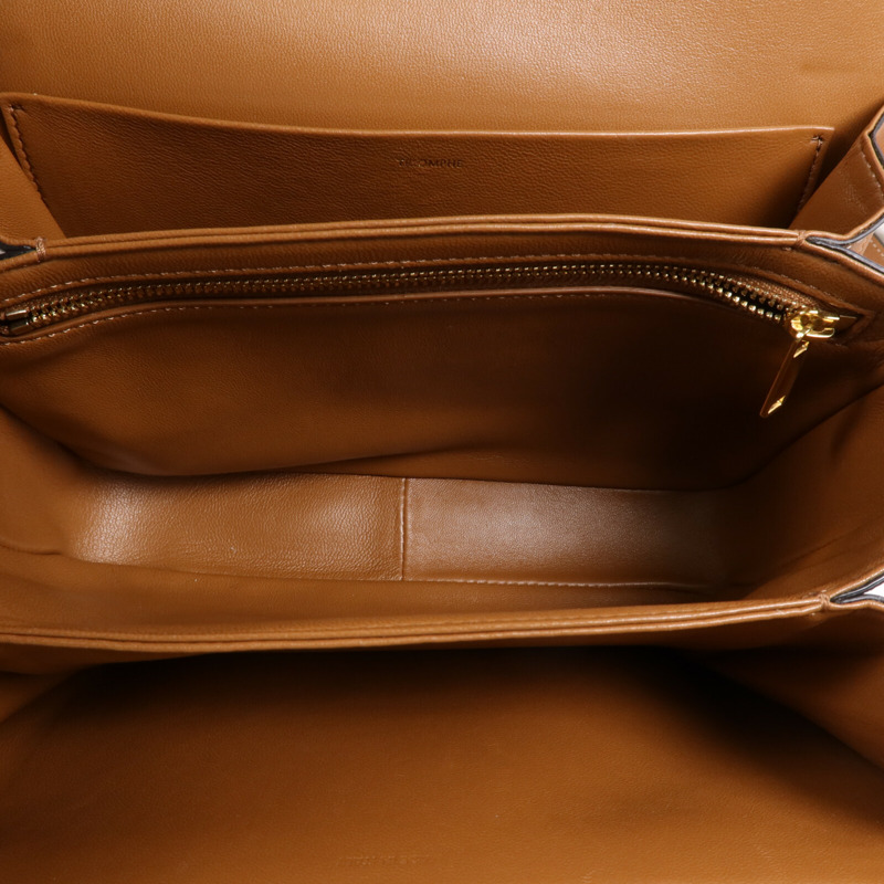 CELINE 塗層帆布Triomphe 22金扣肩背袋-12