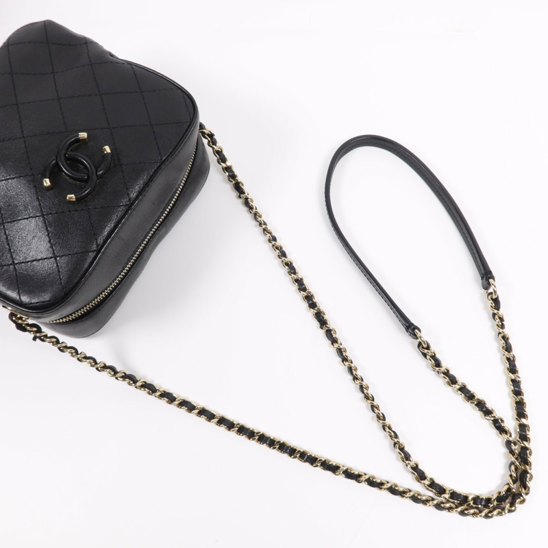 CHANEL 牛皮皮革Chain Shoulder Bag金扣鏈帶肩背袋-5
