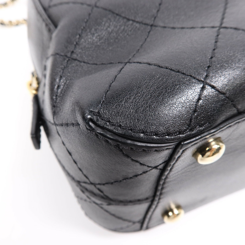 CHANEL 牛皮皮革Chain Shoulder Bag金扣鏈帶肩背袋-8