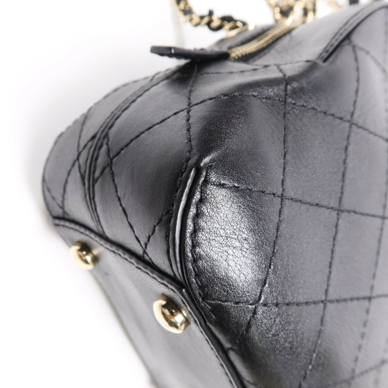 CHANEL 牛皮皮革Chain Shoulder Bag金扣鏈帶肩背袋-10