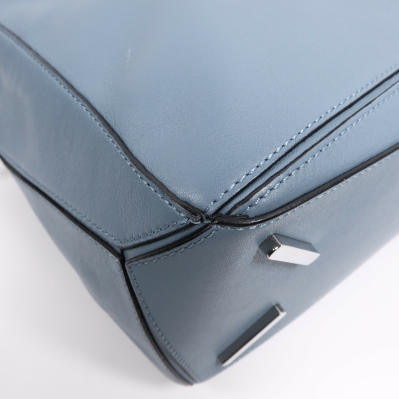 LOEWE 牛皮皮革Puzzle Medium銀扣手挽肩背兩用袋-5