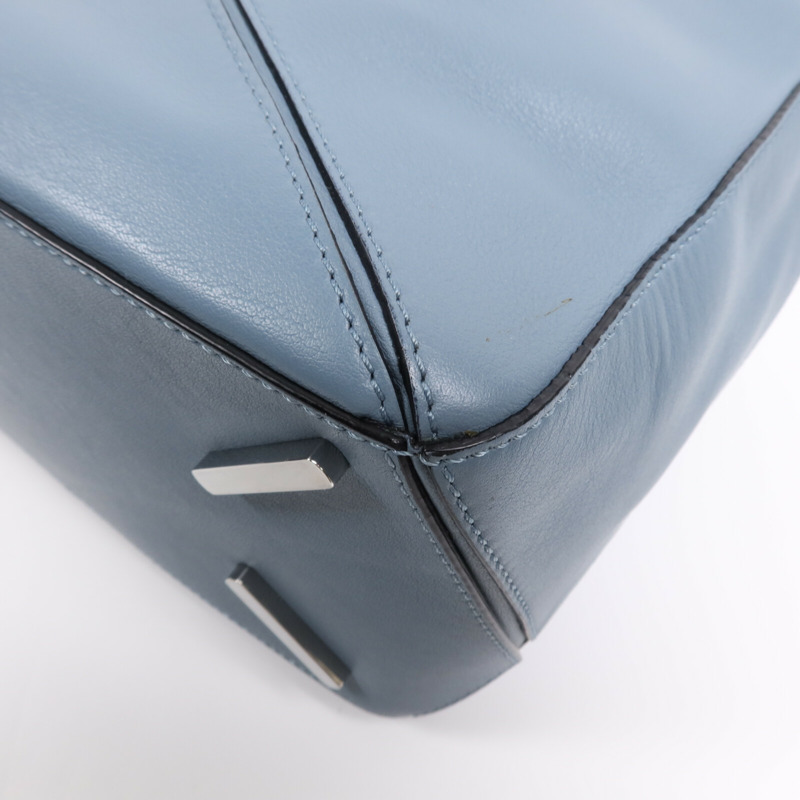 LOEWE 牛皮皮革Puzzle Medium銀扣手挽肩背兩用袋-6