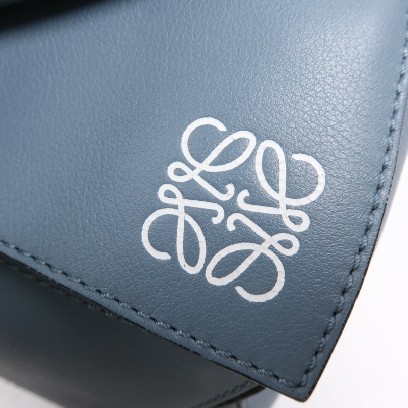 LOEWE 牛皮皮革Puzzle Medium銀扣手挽肩背兩用袋-8