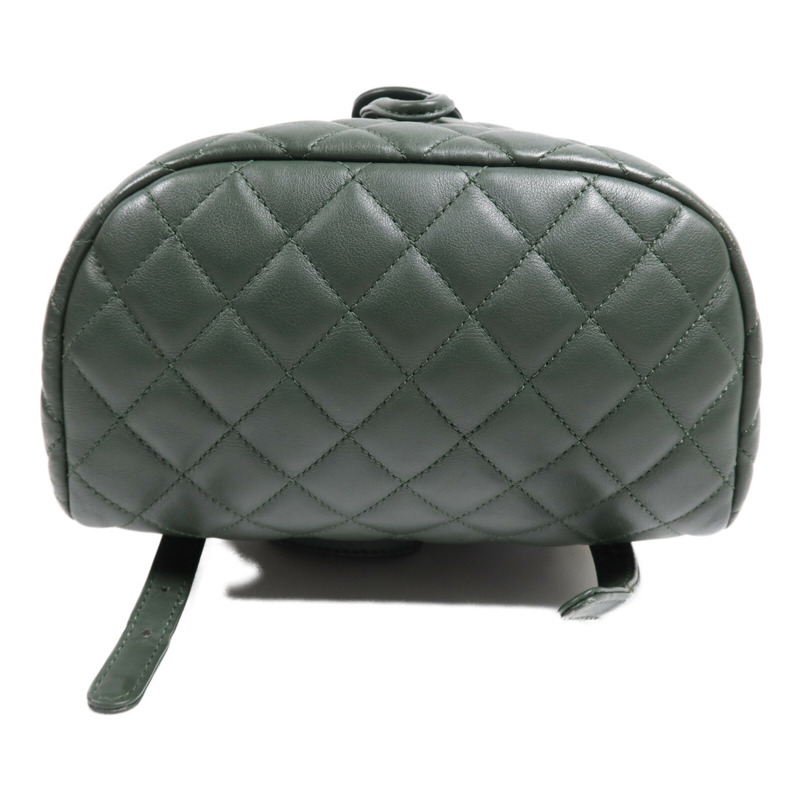 CHANEL 羊皮皮革Backpack金扣鏈帶背包-3