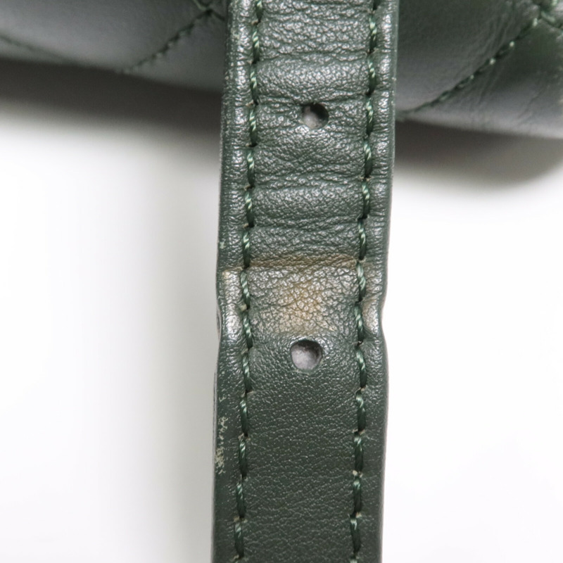 CHANEL 羊皮皮革Backpack金扣鏈帶背包-22