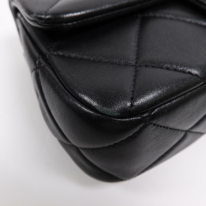 CHANEL 羊皮皮革Chain Shoulder Bag金扣鏈帶肩背袋-5