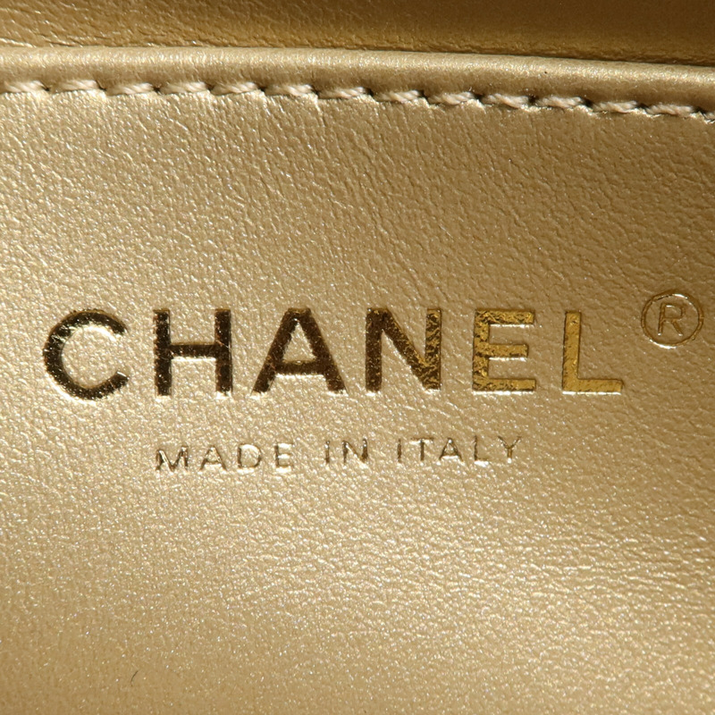 CHANEL 羊皮皮革Chain Shoulder Bag金扣鏈帶肩背袋-12