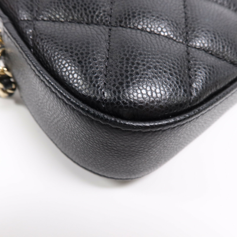 CHANEL 牛皮皮革Chain Shoulder Bag金扣鏈帶肩背袋-5