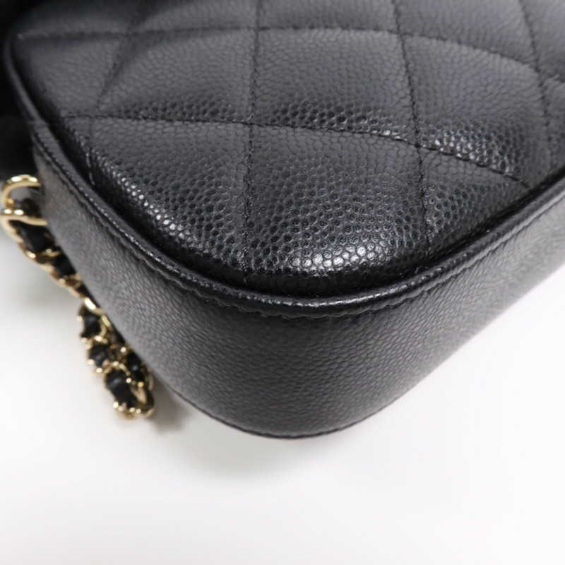 CHANEL 牛皮皮革Chain Shoulder Bag金扣鏈帶肩背袋-7