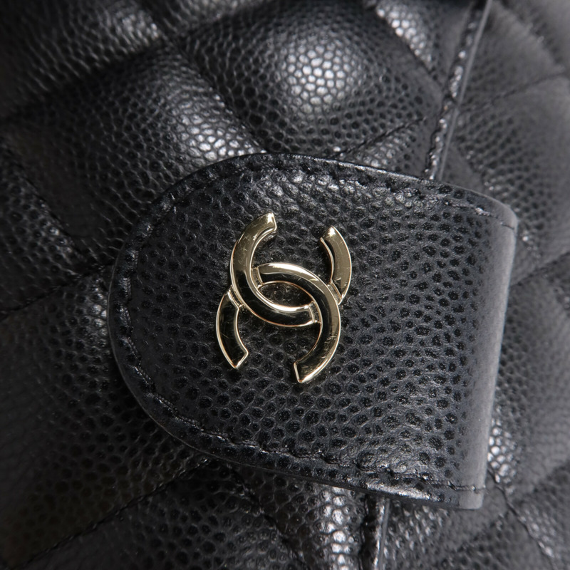 CHANEL 牛皮皮革Chain Shoulder Bag金扣鏈帶肩背袋-9