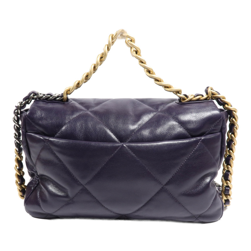 CHANEL 羊皮皮革Chanel 19鏈帶肩背袋-1