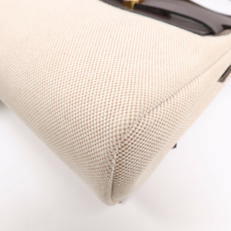 HERMES 帆布Mini Herbag金扣肩背袋-8