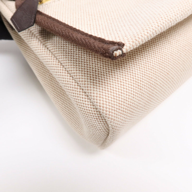 HERMES 帆布Mini Herbag金扣肩背袋-11