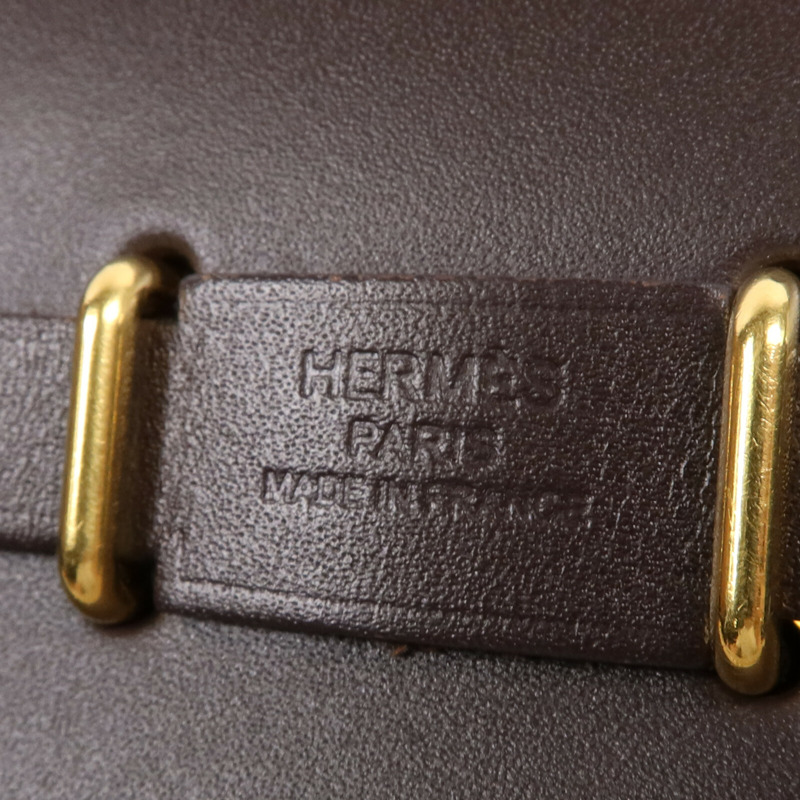 HERMES 帆布Mini Herbag金扣肩背袋-12