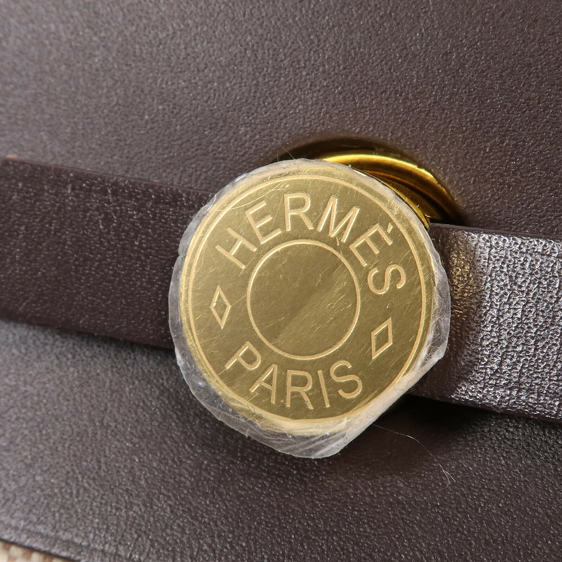 HERMES 帆布Mini Herbag金扣肩背袋-13