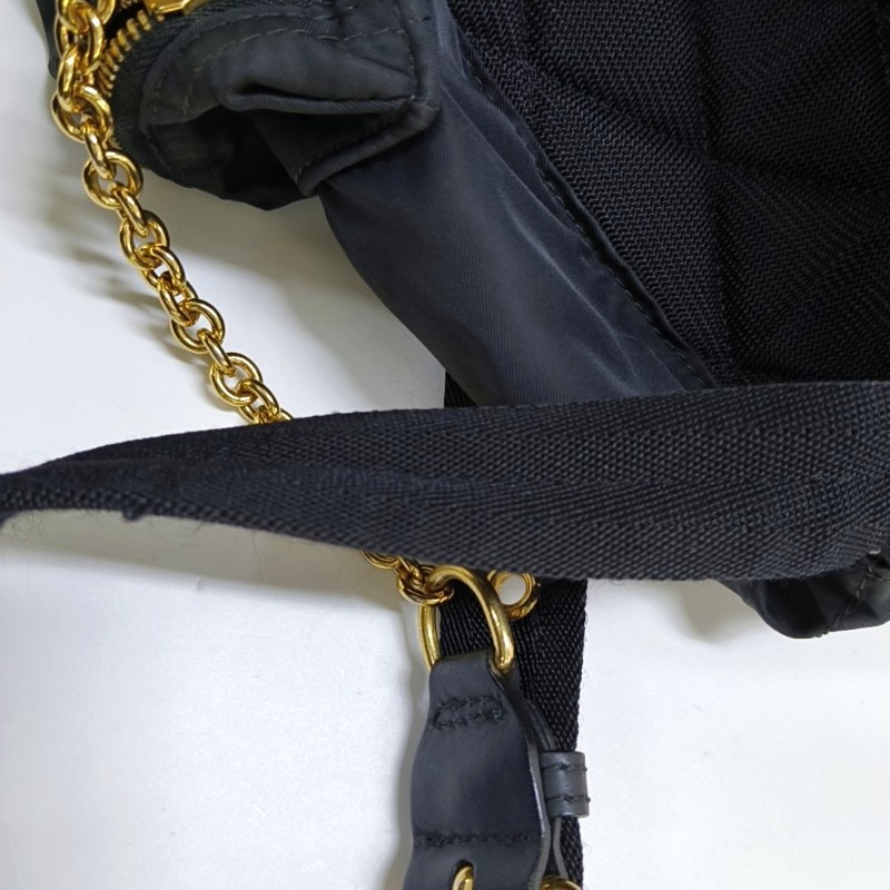 BURBERRY The Rucksack 黑色尼龍雙肩包手提包 金色五金-9