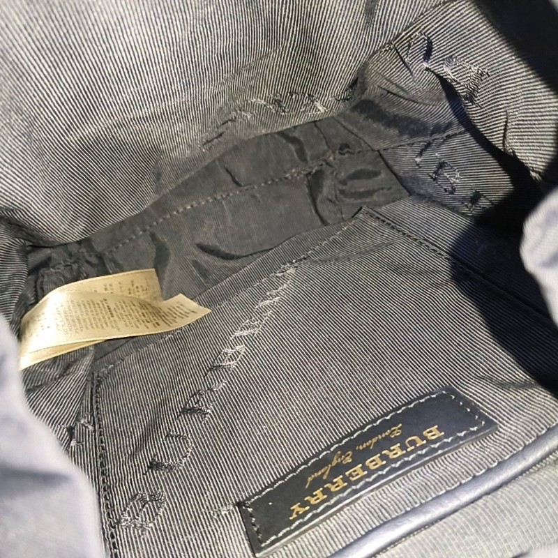 BURBERRY The Rucksack 黑色尼龍雙肩包手提包 金色五金-11