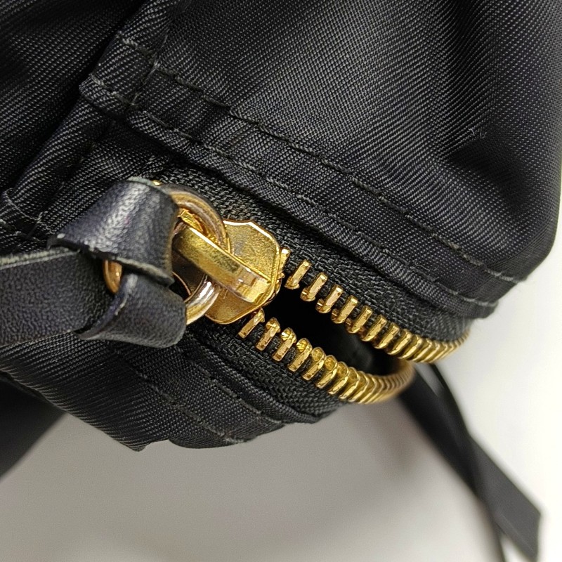 BURBERRY The Rucksack 黑色尼龍雙肩包手提包 金色五金-10