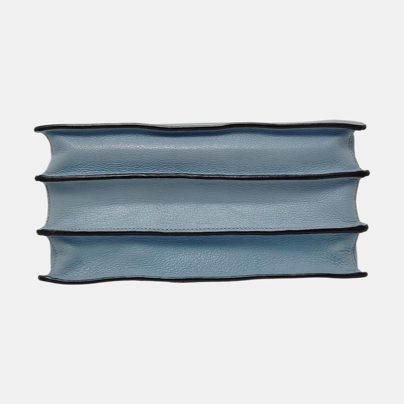 Miu Miu拼色牛皮斜挎包手提包單肩包 金色五金 可拆卸肩帶-5