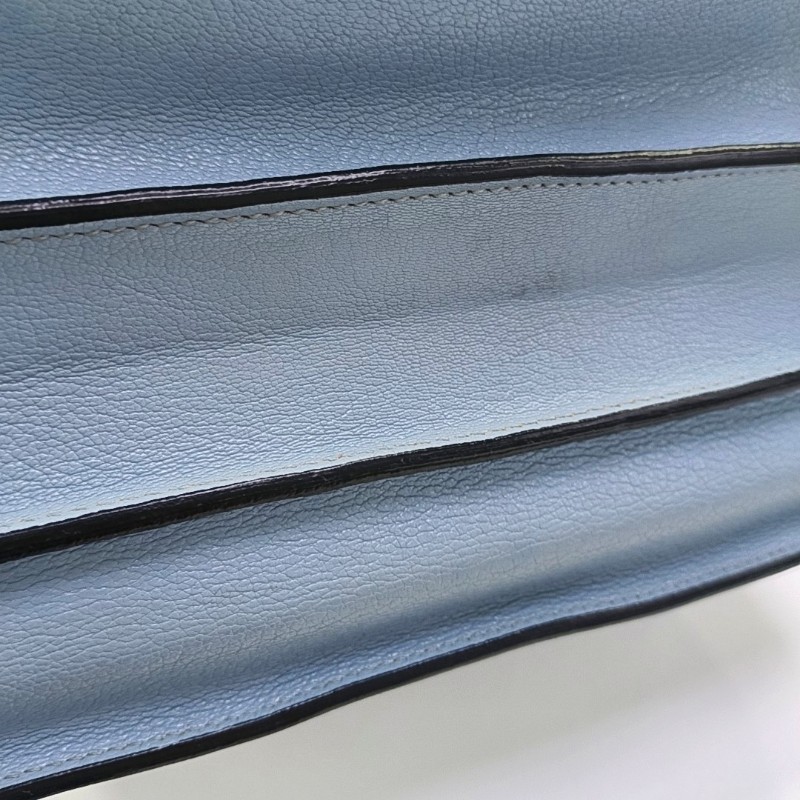 Miu Miu拼色牛皮斜挎包手提包單肩包 金色五金 可拆卸肩帶-14