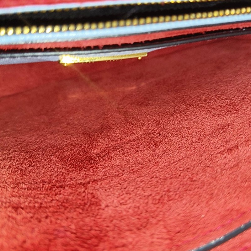 Miu Miu拼色牛皮斜挎包手提包單肩包 金色五金 可拆卸肩帶-15