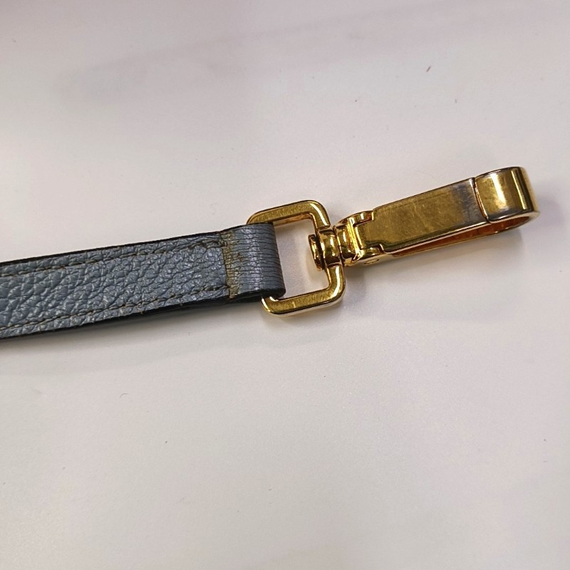 Miu Miu拼色牛皮斜挎包手提包單肩包 金色五金 可拆卸肩帶-18