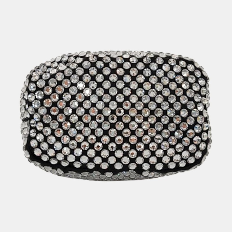 PRADA 水桶包 迷你 透明色織物徽標拼貼單肩包斜挎包 銀色五金 可拆卸肩帶 9.8新-5