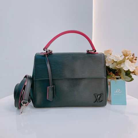 MS0366 Louis Vuitton 路易威登 樹皮紋 水波紋 牛皮 三用 翻蓋式 Cluny BB Black x PHW Epi