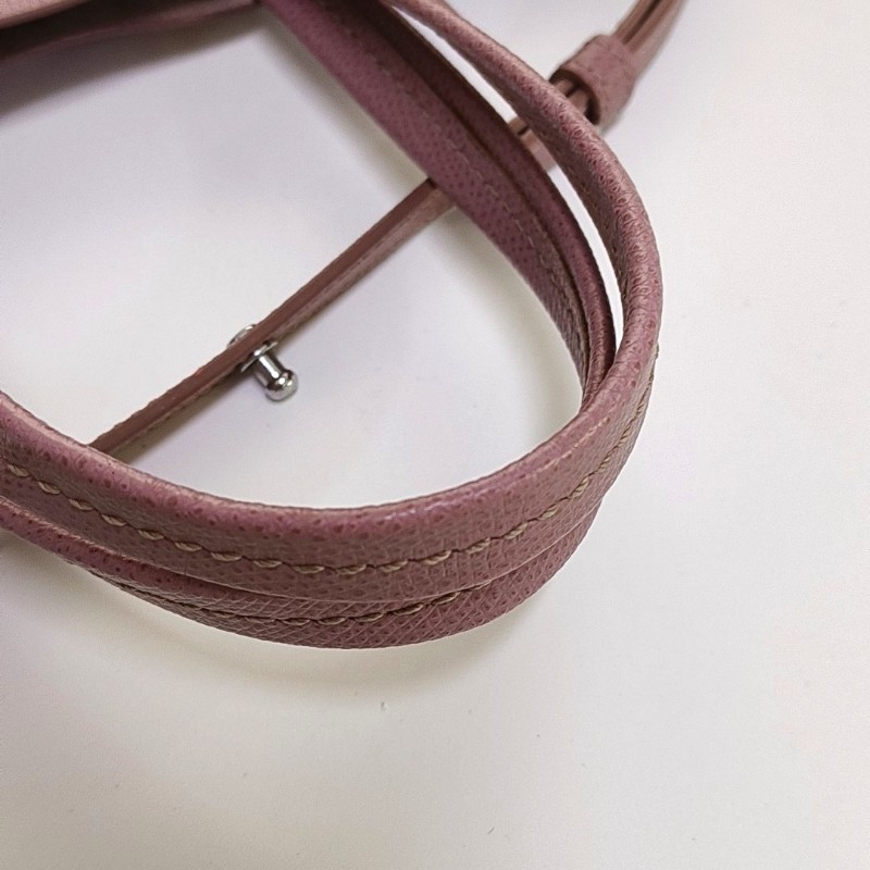 CELINE VERTICAL CABAS 粉色牛皮單肩包斜挎包手提包 銀色五金 可拆卸肩帶-8