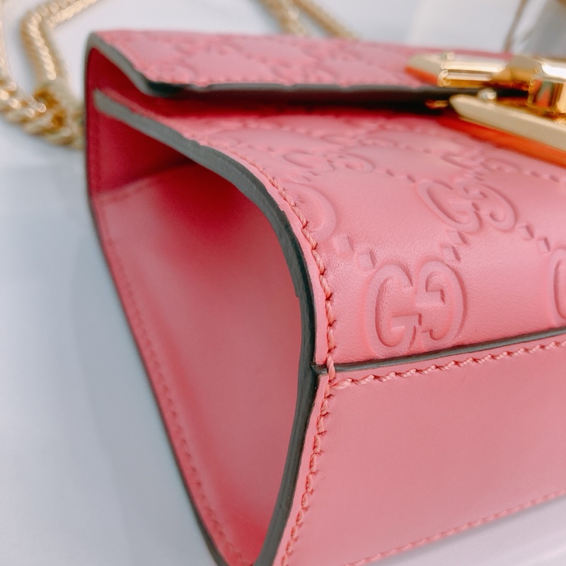 MS0368 GUCCI 古馳光滑皮身經典花紋鎖扣翻蓋式鏈帶包包PADLOCK SMALL CHAIN BAG CALFSKIN-5